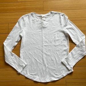 Lululemon Love Crew Long Sleeve White T-Shirt, Size 2